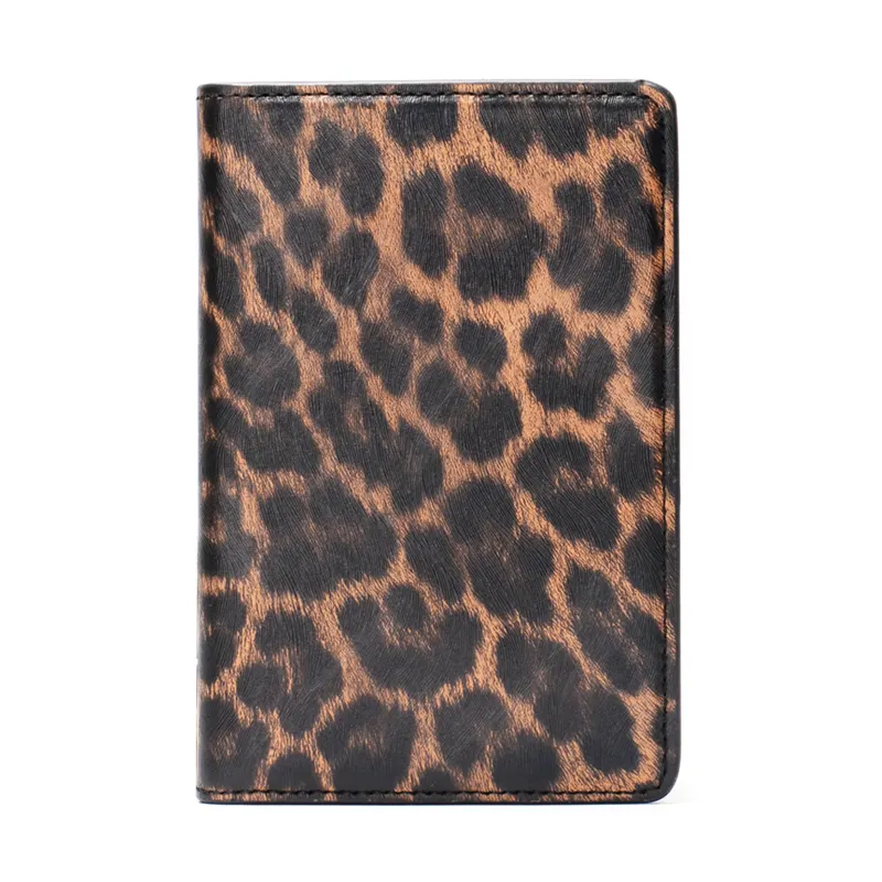 YSURE-Funda de pasaporte de cuero genuino con estampado de leopardo, cubierta transparente para pasaporte con sublimación