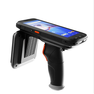 20cm Android 10 GMS PDA RFID Barcode Scanner <strong>HF</strong> Wireless Handheld RFID <strong>Reader</strong> for Library Management System
