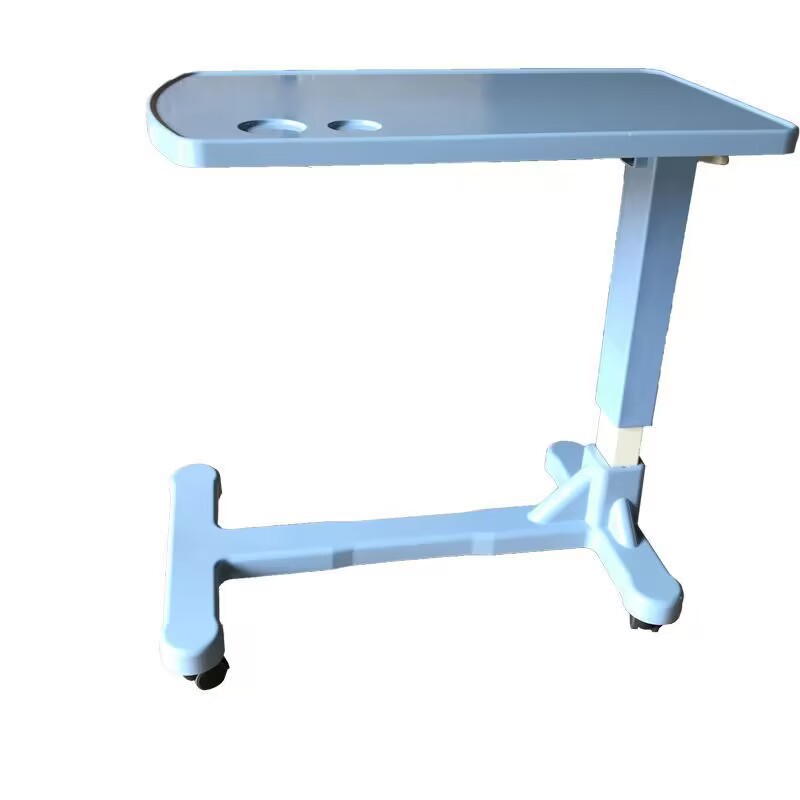 ABS movable height-adjustable dining table (blue)