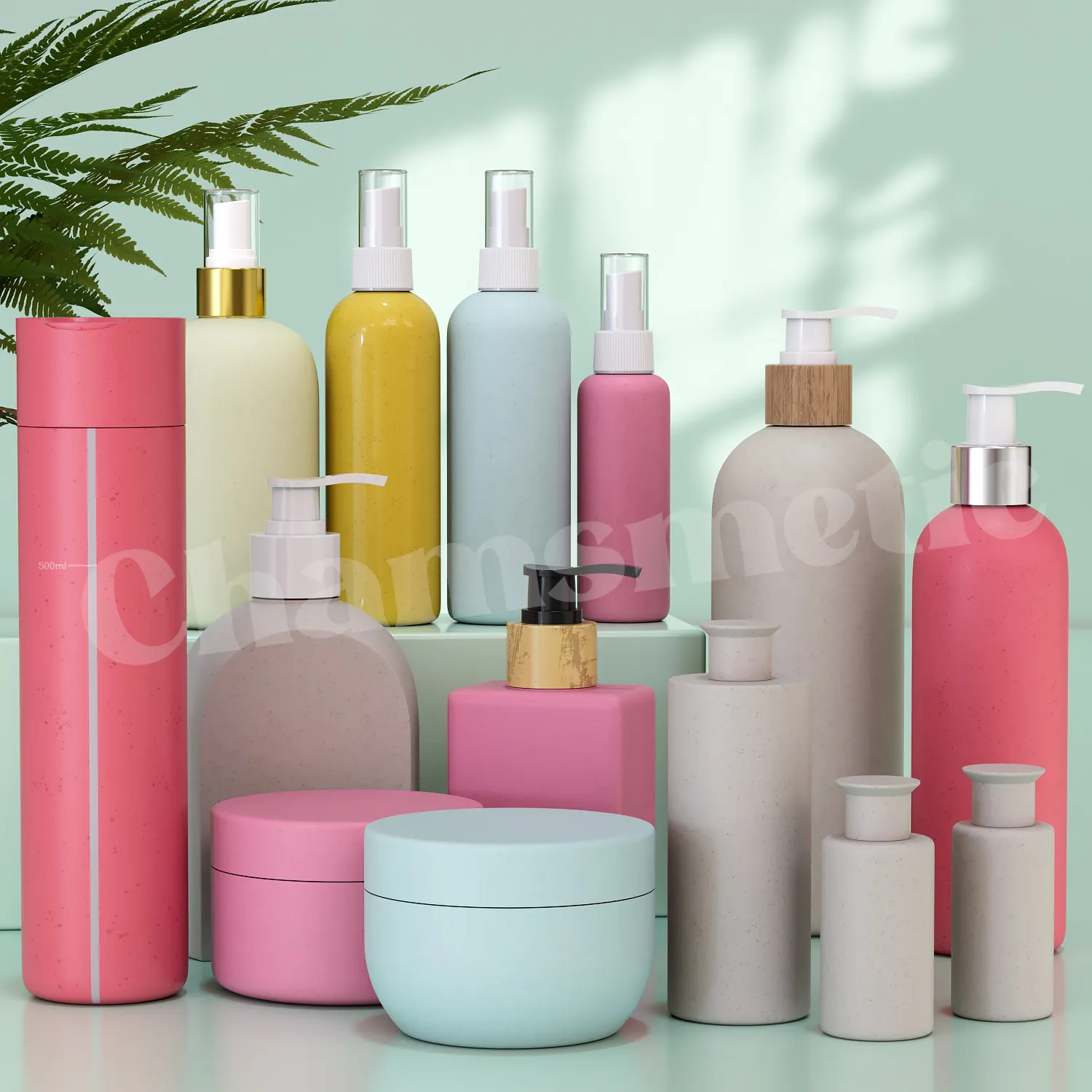 Eco Friendly Cosmetic Deodorant Packaging Spray Mist Biodegradable Bottles Plastic Body Oil Shampoo Hand Face Wash Pump Bottle