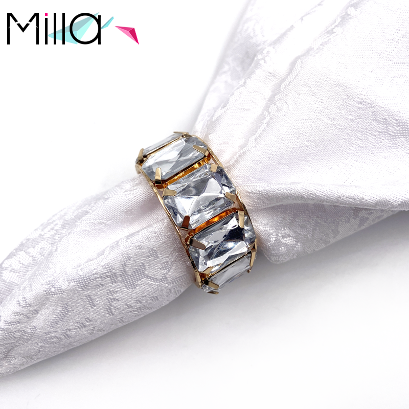 Bague en or + strass transparent