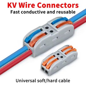 Conector de cable de terminal rápido de 2 entradas y 2 salidas, conector paralelo, rígido-flexible, color monocromático, de 2 entradas y 2 salidas - Product Image 1
