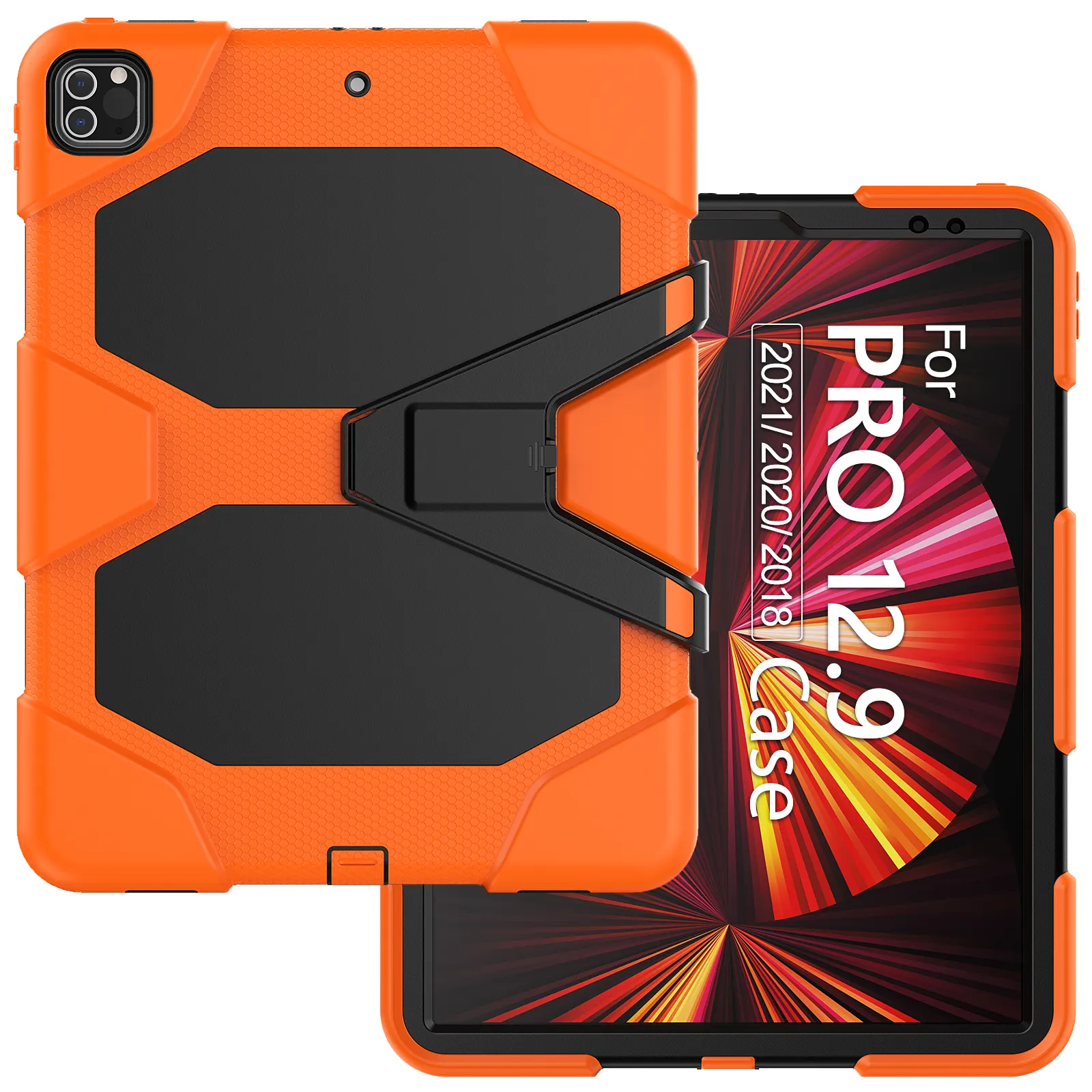 Armor Tablet Case PC Tpu Stoß feste Voll schutzhülle mit Tablet-Ständer für Apple Ipad Pro 12.9 2018 2020 2021 2022