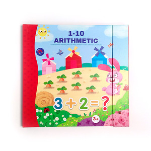 Bébé apprentissage jouets éducatifs 1-10 alphabet arithmétique livre d'autocollants cognitifs jouets magnétiques livre calme - Product Image 1