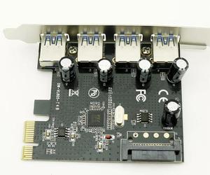 Express USB3.0 PCI-e 1x 4 3.0至PCI端口卡转换器USB控制器适配器 - Product Image 4