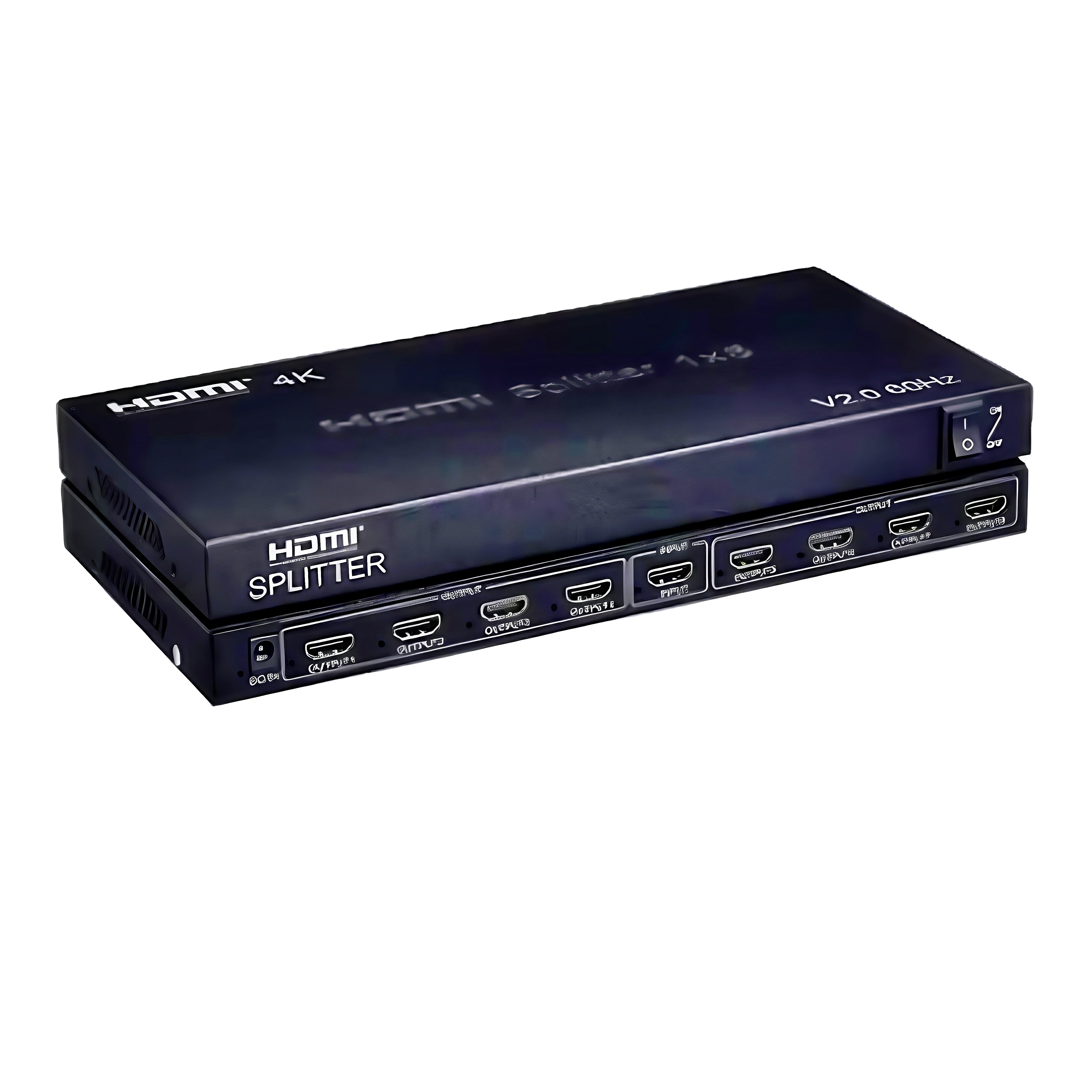 Black-HDMI Splitter-1 in 8 out