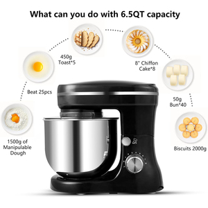 Bếp trong Máy trộn đứng, máy trộn thức ăn điện nhỏ, máy trộn bếp để sử dụng hàng ngày với Máy đánh trứng, móc bột, Máy đánh phẳng - Product Image 2