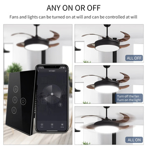 Tuya Wifi Smart Decken ventilator Lampen schalter mit Speed Adjust App Sprach steuerung und Alexa Google Home Integration Zigbee Network