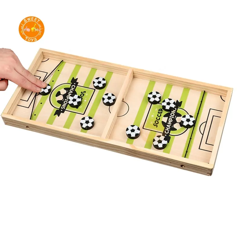 2021最も人気のある木製の遊びおもちゃセットバウンドチェスゲームポータブルテーブルスリングショットフットボールボードゲーム子供向け