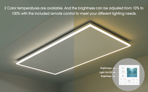 Çevrili LED ışık kızılötesi ısıtma tavan ısıtıcı kolay kurulum 2-in-1 ev radyant elektrikli isıtıcı ısı paneli plaka - Product Image 3