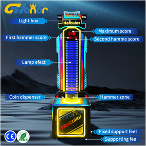 Çekiç eğlence parkı kralı heyecan verici İngilizce konuşan jetonla çalışan Arcade oyunu dayanıklı metalden yapılmış - Product Image 4
