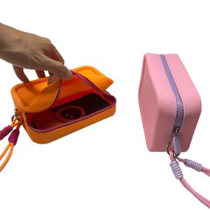 ソフト化粧ジッパーポーチ環境にやさしいジュエリーシリコン収納バッグかわいい毎日アウトドア用耐久性