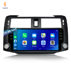 トヨタ4ランナー用シンプルソフト10.33インチGPSナビゲーションAndroidシステム画面カーラジオフレームFM WIFIカーDVDプレーヤー2009-2021 - Product Image 1