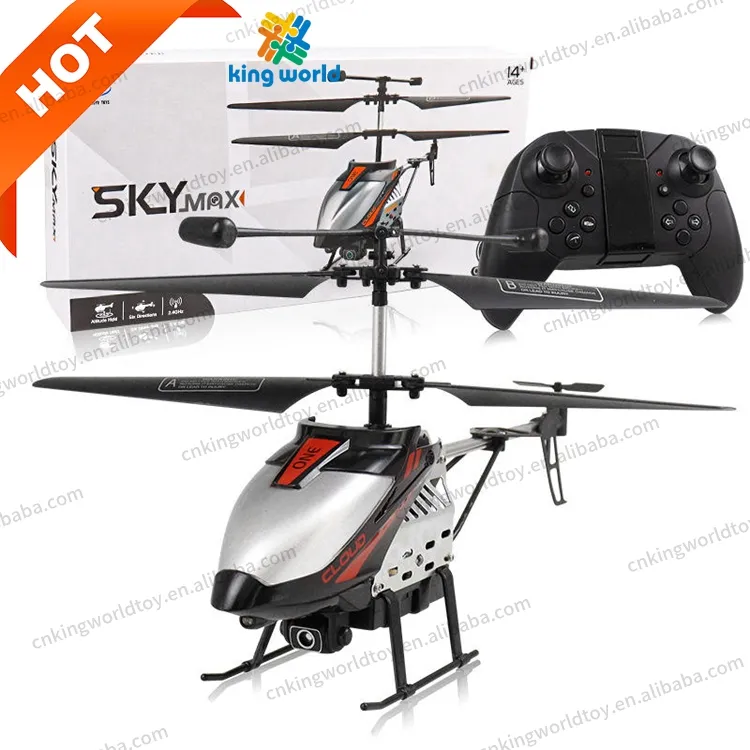 2.4G 4 Channels Remote Control Metal Drone Flying Helicopter Aircraft Toy RC Helicopter with Camera WIFI for Adult Kids