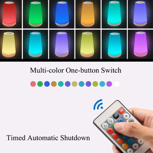 Lampada da comodino portatile con telecomando portatile portatile con luce notturna a LED Touch USB ricaricabile RGB dimmerabile - Product Image 4