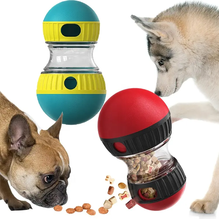 Dispensador de comida para perros rodantes, rompecabezas, alimentador de juguete, bolas dispensadoras para cachorros, vaso de alimentación para perros, bola interactiva para mascotas, bola lenta