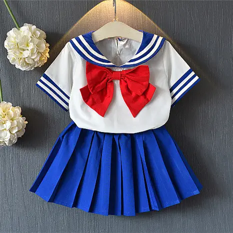 Vestidos de alta calidad para niñas, vestido plisado de Boutique, conjunto de ropa para niños japoneses coreanos en línea