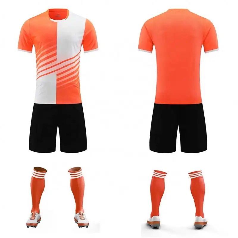 manufacture of soccer jerseys for sports wear soccer jersey football wear light orange soccer uniform