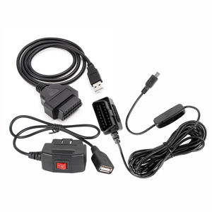 Car OBDII OBD 2 16 Pin to Micro Mini <strong>USB</strong> C Hardwire Kit OBD2 Power Adaptor Cable for Dash Cam Camcorder Vehicle DVR - Product Image 1
