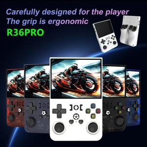オープンソースR36PROハンドヘルドレトロゲームコンソール64GB 3.5インチHDスクリーンポータブルポケットビデオプレーヤーは30 + エミュレータをサポート