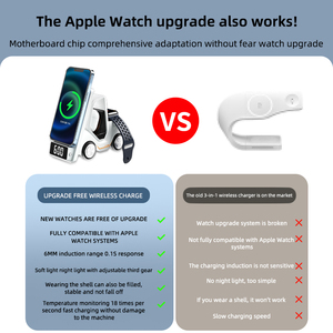 Apple Watch kulaklık için saat mobil telefon tutucu manyetik kablosuz şarj ile çok fonksiyonlu Chargeurs 5-in-1 - Product Image 5