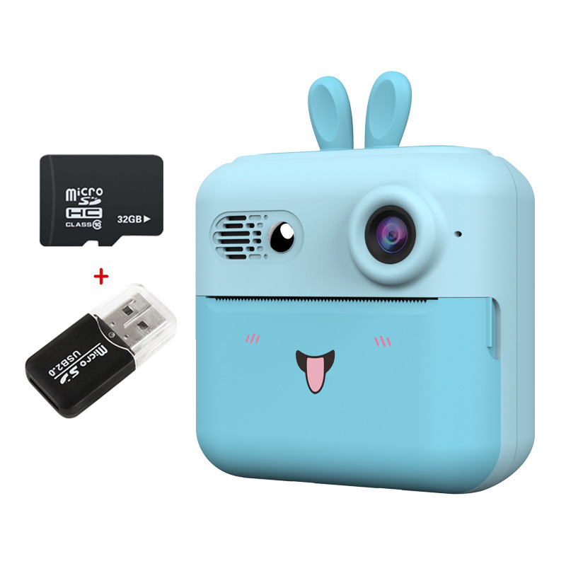 เครื่องอ่านการ์ด USB การ์ดหน่วยความจำสีน้ำเงิน 32G