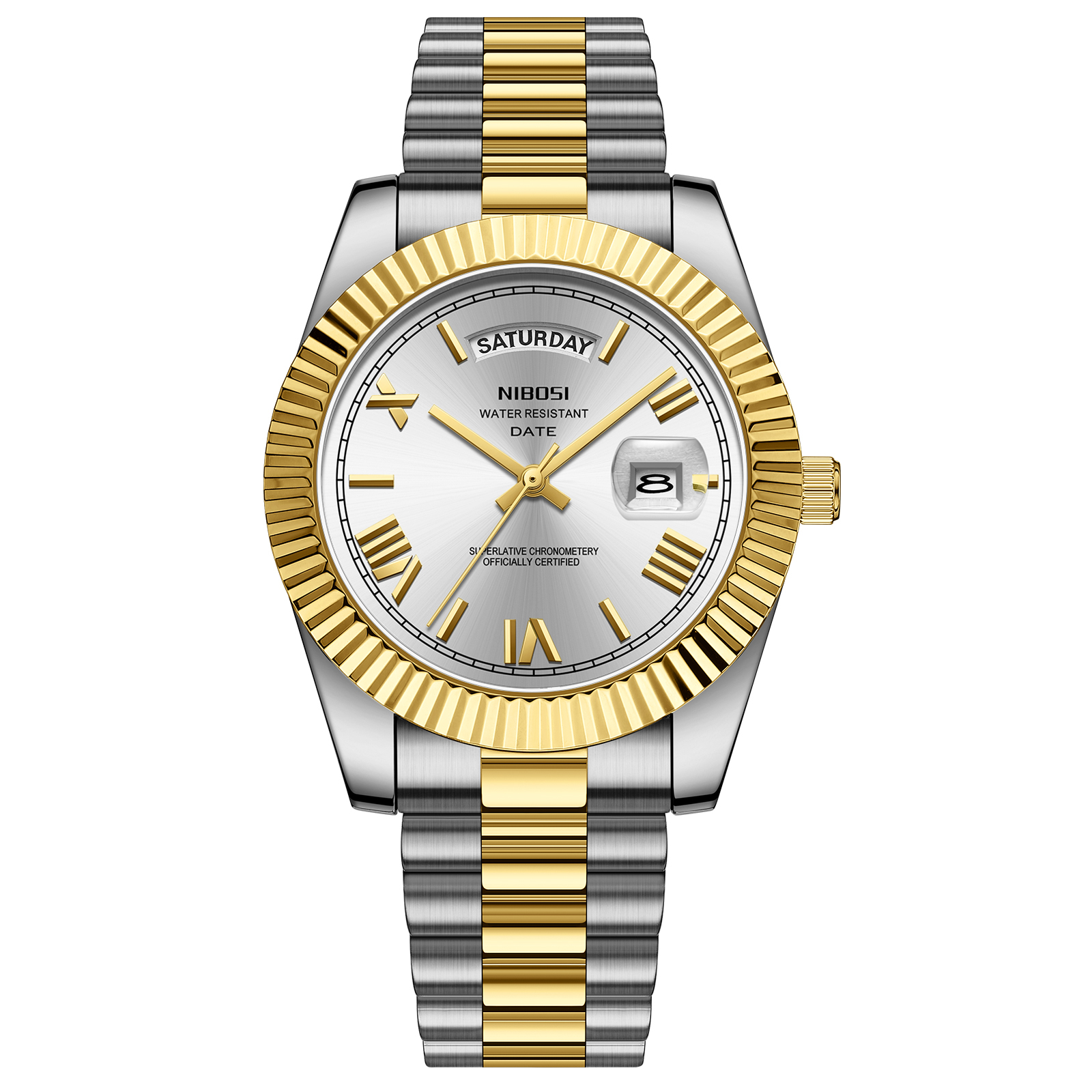 Silver gold white (with box)