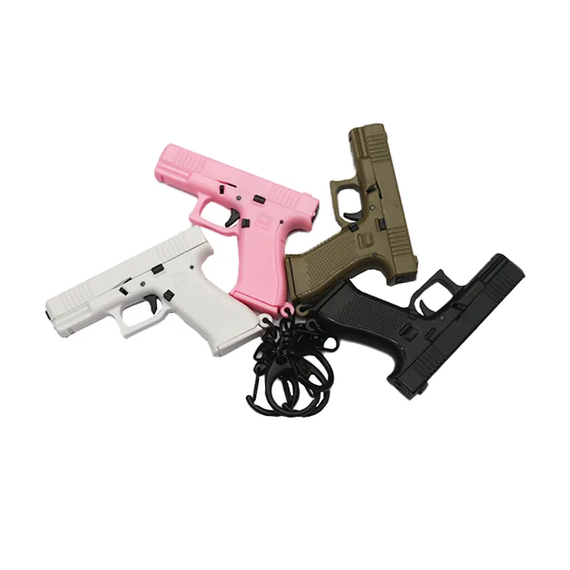 Tùy chỉnh súng Keychain Mini Pistol hình dạng chiến thuật Keychain nhựa vòng chìa khóa chủ xách tay Móc chìa khóa