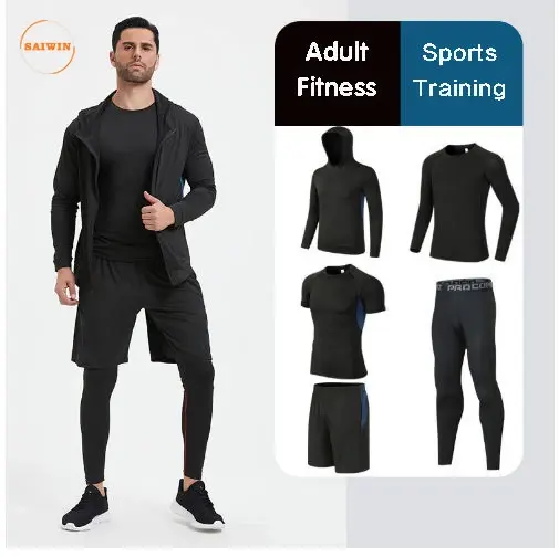 Collant personalizzati da uomo abbigliamento fitness a compressione rapida a secco da palestra set fitness da uomo camicie a compressione all'ingrosso camicie a compressione