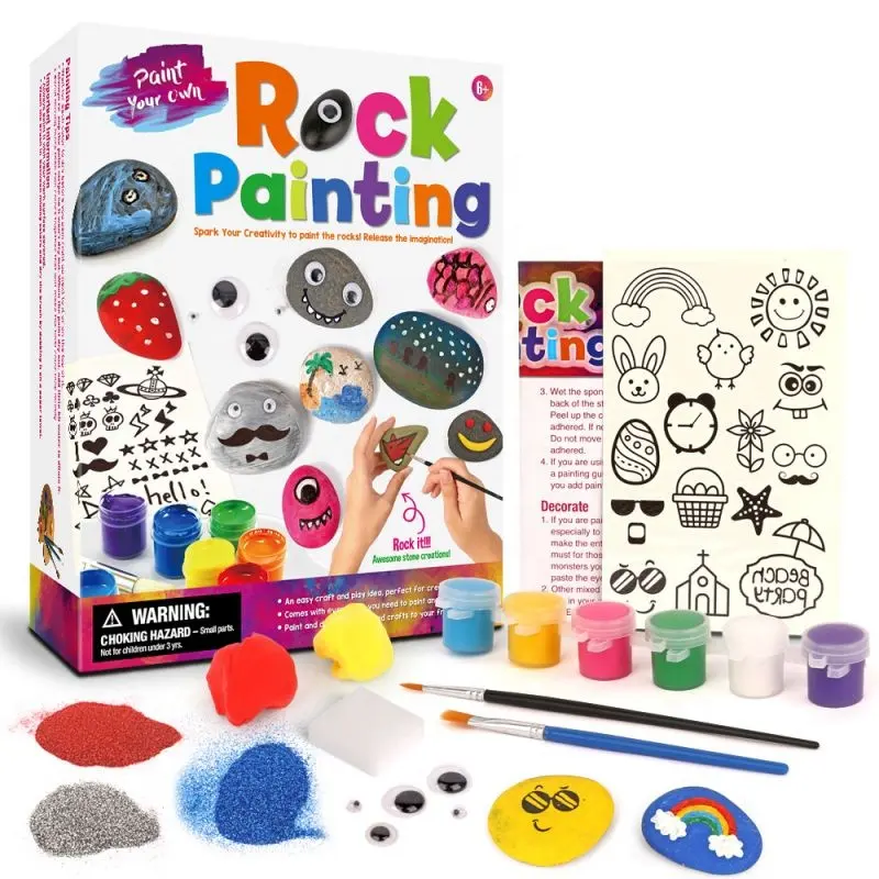 Piedra mágica no tóxica personalizada para niños, juguetes, artes y artesanías, pintura Rock, Kit de Juguetes