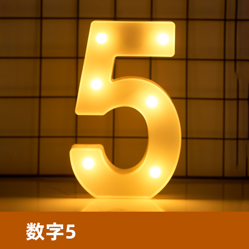 white Number of letters: 5 - letter lamp 17*21cm