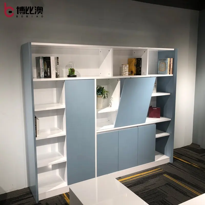 2022 new simple floor three-layer high-capacity book storage rack paint baking material office filing cabinet