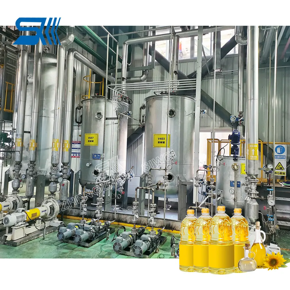 cooking oil making machine with refinery soybean oil refining line oil refinery machine with deodorization function