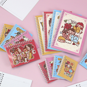 Cuaderno A5 hecho a medida con diseño bonito rosa, libro de composición en espiral, escritura plana, 60 hojas
