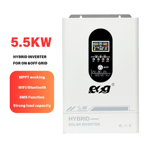 ESG 5.5kw Hybrid Solar Inverter LCD Screen Home Off-grid Solar <strong>System</strong> 5500w MPPT PV <strong>Input</strong> Pure Sine Wave Inverter Quad <strong>Output</strong> - Product Image 1