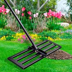 可调钢柄草坪整平机耙土壤整平工具 - Product Image 2