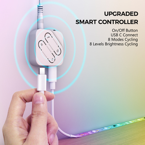 ไฟเส้น Led อัจฉริยะ RGBCW,ไฟหรี่แสงได้ควบคุมด้วยแอป Tuya Wifi ไฟเย็นอบอุ่นทำงานกับ Alexa Google - Product Image 2