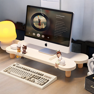 Desktop <strong>Computer</strong> Monitor Height Rack Office Station Storage Rack with <strong>Notebook</strong> Base Portable Laptop Stand - Product Image 3