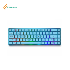 Tùy chỉnh 68-Key không dây RGB Backlit Bàn phím Ergonomic thiết kế với thiết bị chuyển mạch màu xanh giao diện USB Tương thích với PC chơi Game - Product Image 4