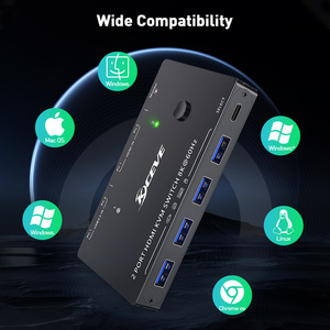 Conmutador KVM 8k @ 60Hz 2 puertos HD MI2.1 con 4 Dispositivos USB3.0 2 ordenadores comparten 1 Monitor - Product Image 5