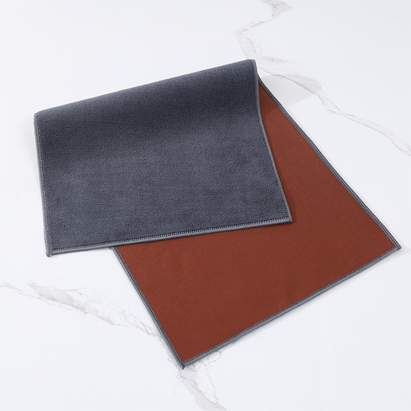 Suède + Molleton Corail, Marron/Gris