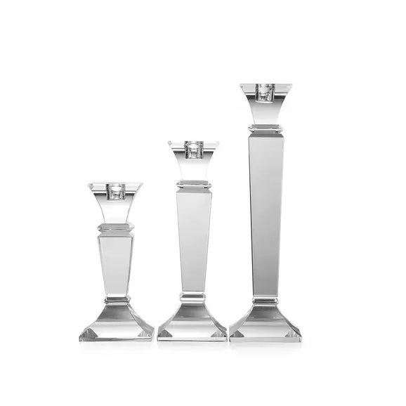 3 pezzi set di commercio all'ingrosso di alta qualità di cristallo di vetro colonna avanzata candeliere della decorazione della casa