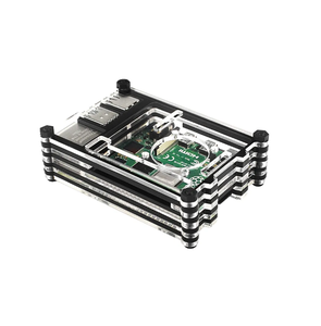 Raspberry Pi 4 4B Estuche acrílico Carcasa de protección de 9 capas Ventilador de refrigeración Disipador de calor para Raspberry Pi 4 Modelo B - Product Image 2