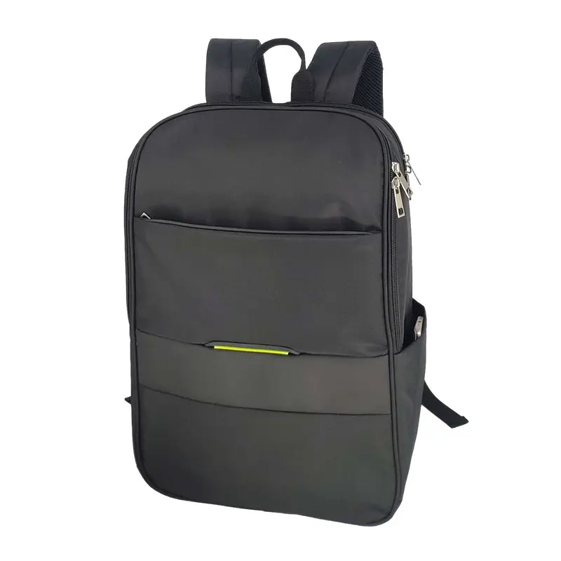 New black nylon laptop backpacks custom logo computer bag travel wear-resistant large capacity men's backpack wholesale