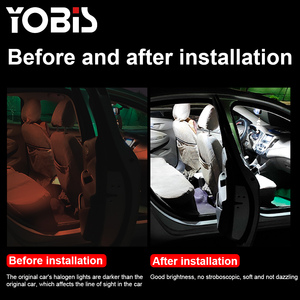 Yobis T10 Strobe Flashing 194 W5W 24 <strong>12V</strong> <strong>LED</strong> Auto Flash Light Bulbs for Car Yellow Lens with <strong>Red</strong> Blue and Green Light Colors - Product Image 5
