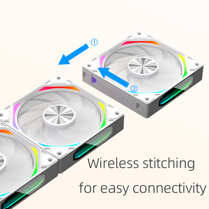 COOLMOON Gaming Computer PC Case Argb Fans <strong>Kit</strong> 120mm Argb Pwm Infinity Mirror Fan Wireless Splicing Silent Computer Cooling Fan - Product Image 3
