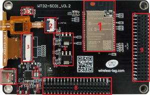 WT32-SC01 con Tag Wireless da 16MB di tipo-C con interfaccia 3.5 "Touch capacitivo schermo LCD display lcd da 3.5 pollici con modulo lcd esp32