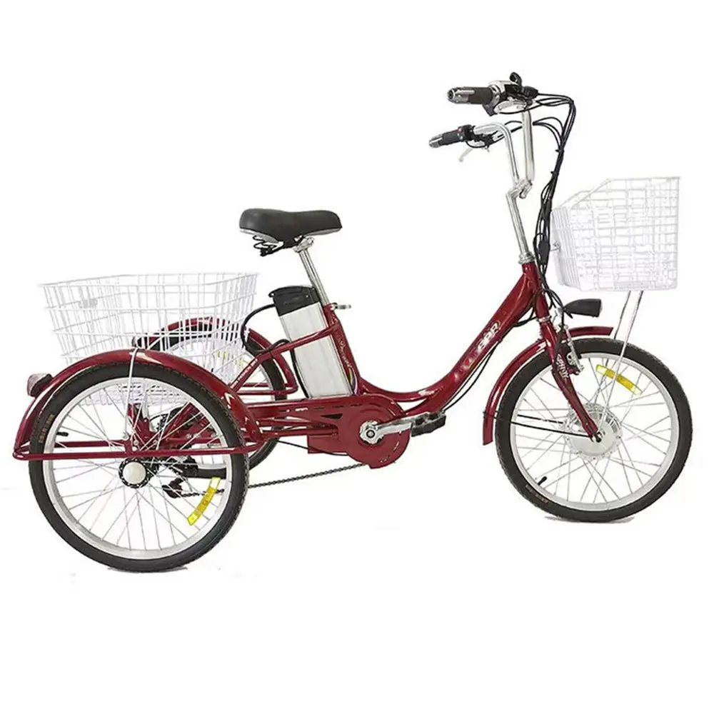 Bicicleta eléctrica de segunda mano de largo alcance para adultos, triciclo de 3 ruedas, 250w