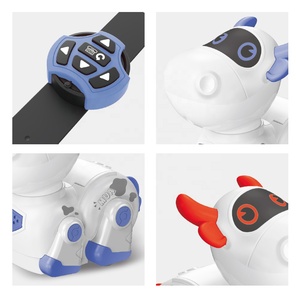 Niedliche Cartoon Kuh Spielzeug Roboter Uhr Fernbedienung Rc Programmier roboter Spielzeug Go Ahead Funktion mit Licht und Ton