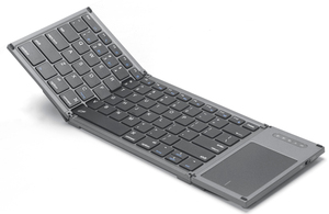 B066T Teclado BT portátil Mini empalme sin costuras Diseño plegable silencioso táctil grande para computadora de juegos Teléfono móvil USB - Product Image 2